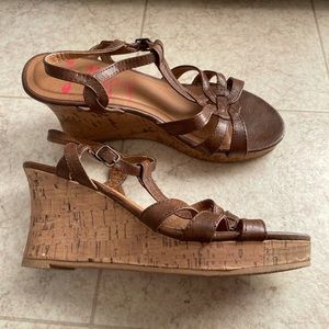 Brown Wedge Heels - NWOT!